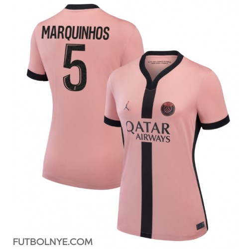 Camiseta Paris Saint-Germain Marquinhos #5 Tercera Equipación para mujer 2024-25 manga corta